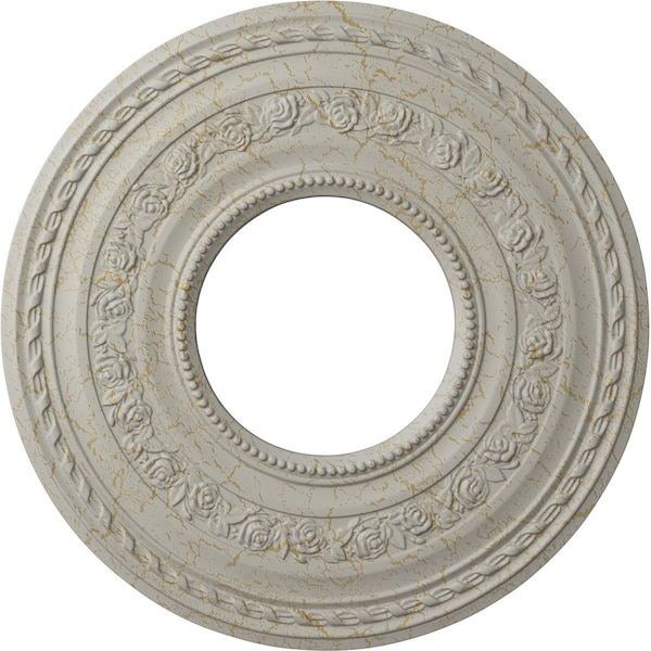 Ekena Millwork Anthony Medallion (Canopies up to 11 5/8"), 29 3/8"OD x 11 5/8"ID x 1 1/8"P, Pot of Cream Crackle CM29ATPCC - main